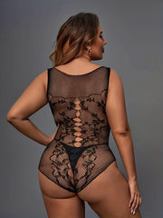  Sexy Lace Fishnet Teddy Bodysuit