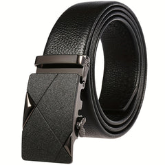 First Layer Cowhide Men's Belts with Automatic Buckle Joker Business Youth Belts