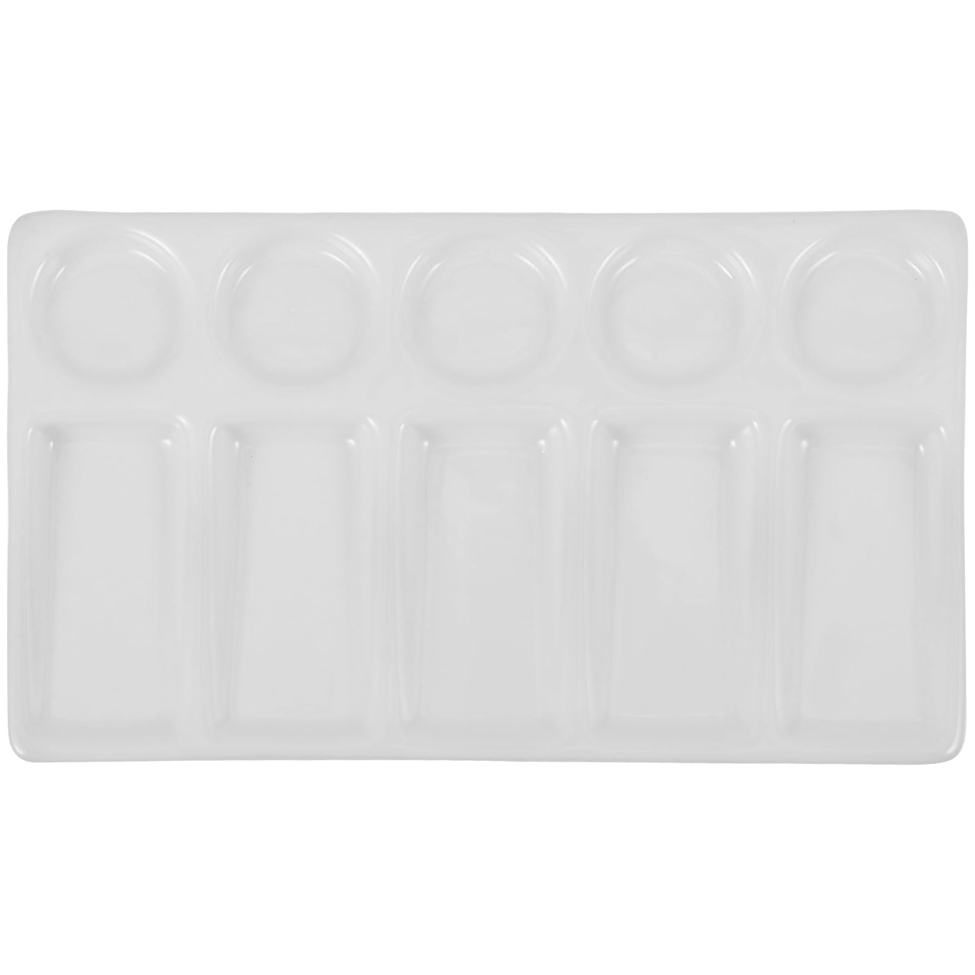 Paint Palette Rectangular Ceramic Paint Palette, 10-Well Rectangle Porcelain – CRAZE