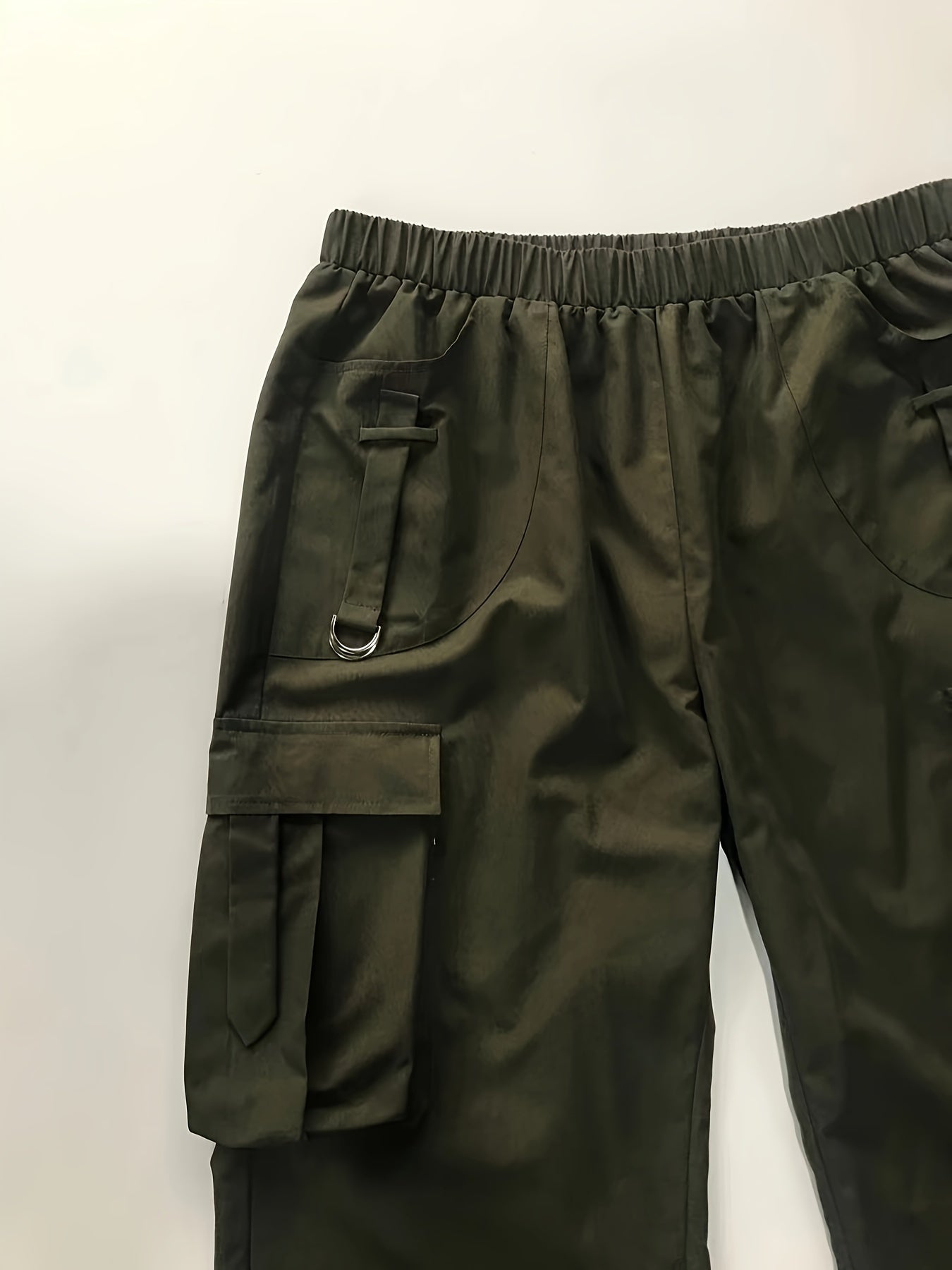 Women's Plus Solid High Rise Cargo Trousers