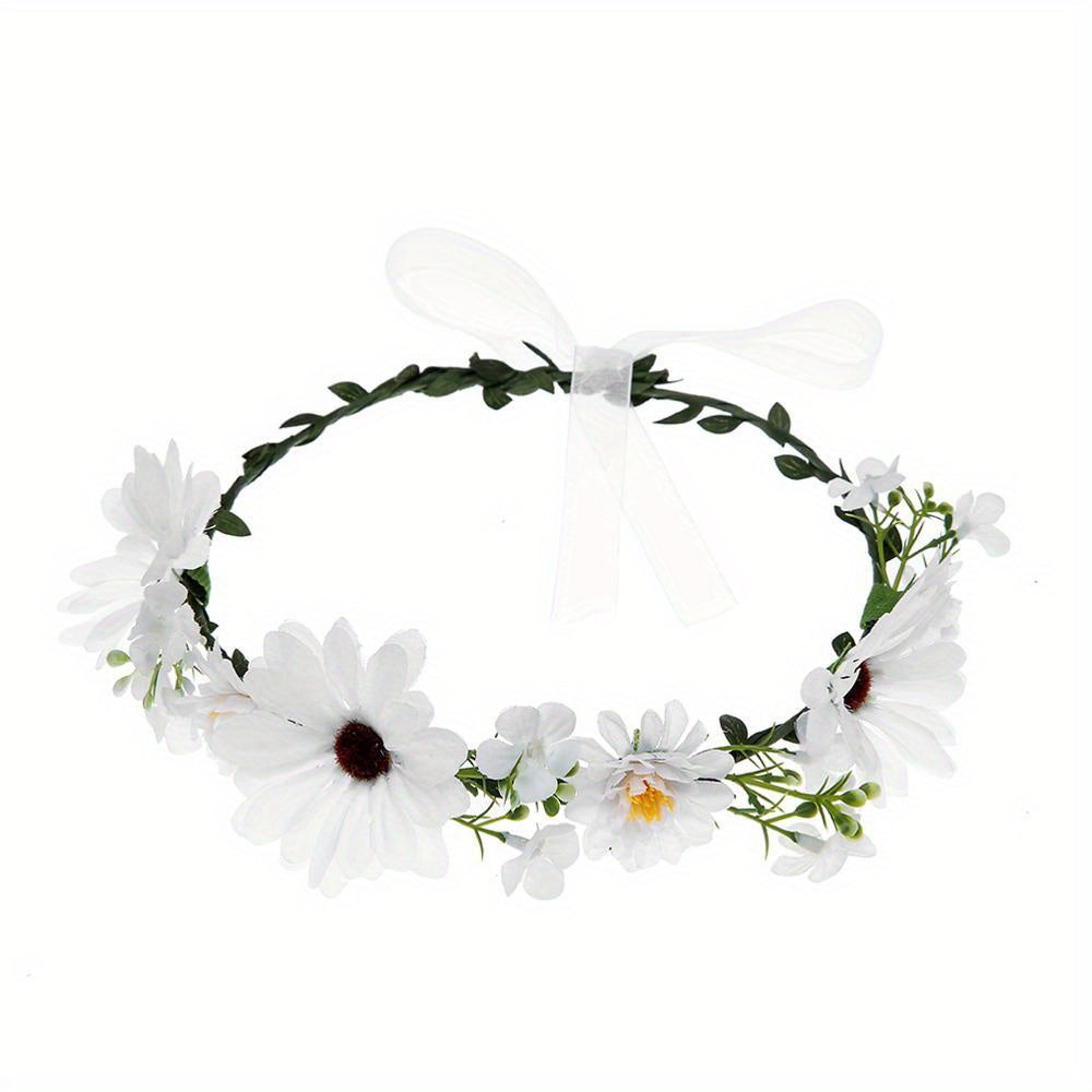 Boho Style Flower Headband for Bridal Wedding