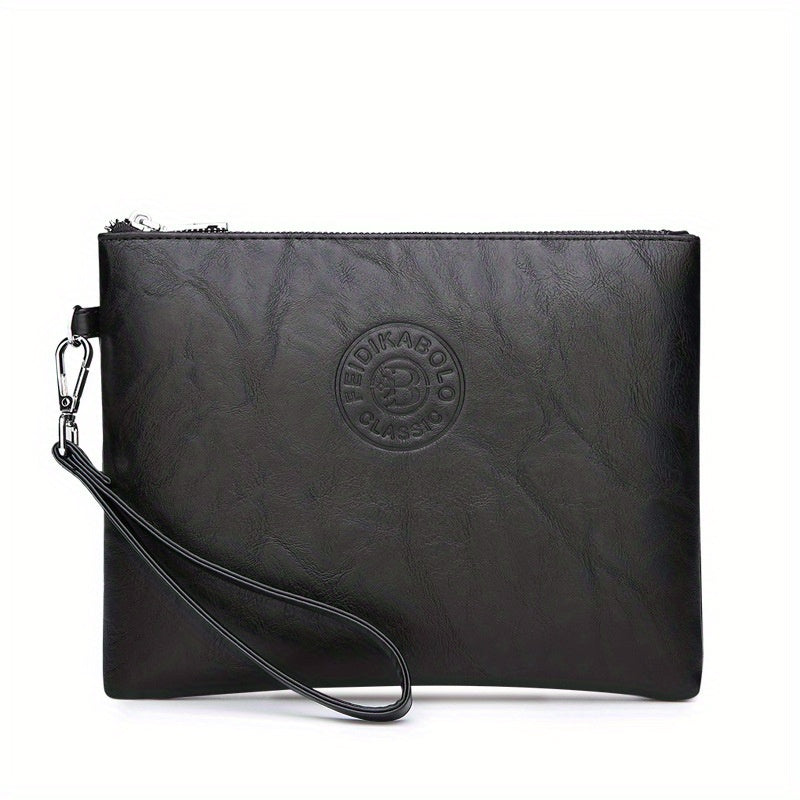Men's Clutch Envelope Bag Business Casual Handbag Zipper Money Clip