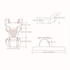 Baby Waist Stool Carrier Lightweight Front Hug