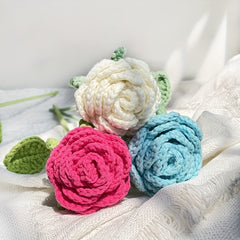 Crochet Artificial Rose Home Decor