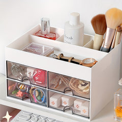 Double Layer Desktop Organizer Drawer Storage Box