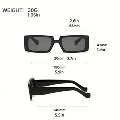 Retro Square Sunglasses UV400 Sun Shades for Beach Vacation