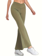 High Waist Wide Leg Yoga Pants Bell Bottom Leggings