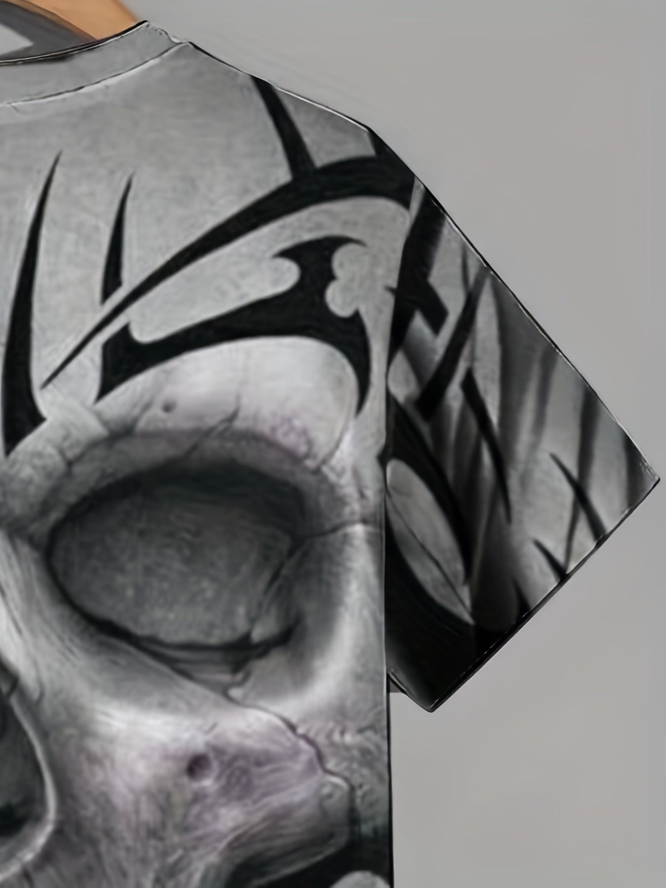 Men's Breathable 3D Skull Graphic Tee for Summer