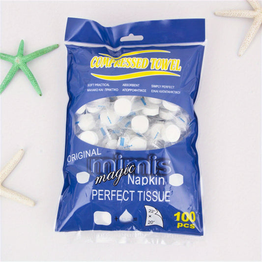 Compressed Towels Disposable Portable Face Towel Mini Tablets Cotton Coin Tissue
