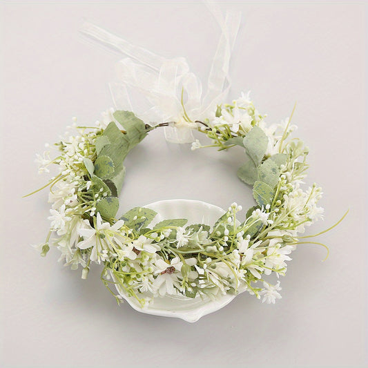 Kids' Simulated Rose Wreath Hair Accessories Set