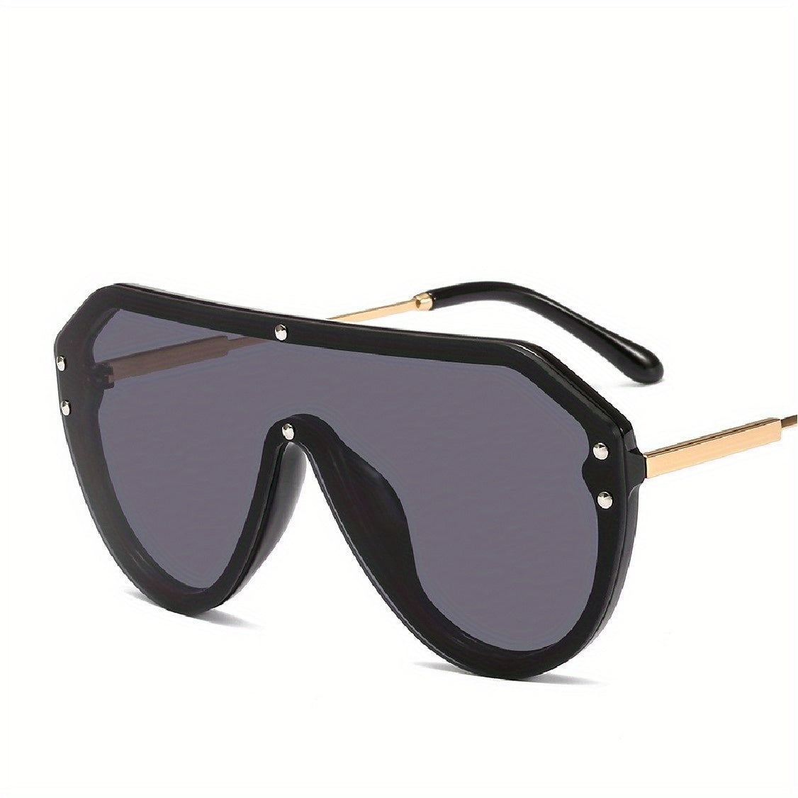 Y2K Aviator Sunglasses Punk Rivet UV400 Sun Shades for Beach Party Club