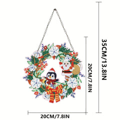 Xmas Wreath Pattern DP Pendant 5D DIY Adult Acrylic