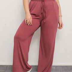 Women's Plus Wide Leg Pants With Pockets