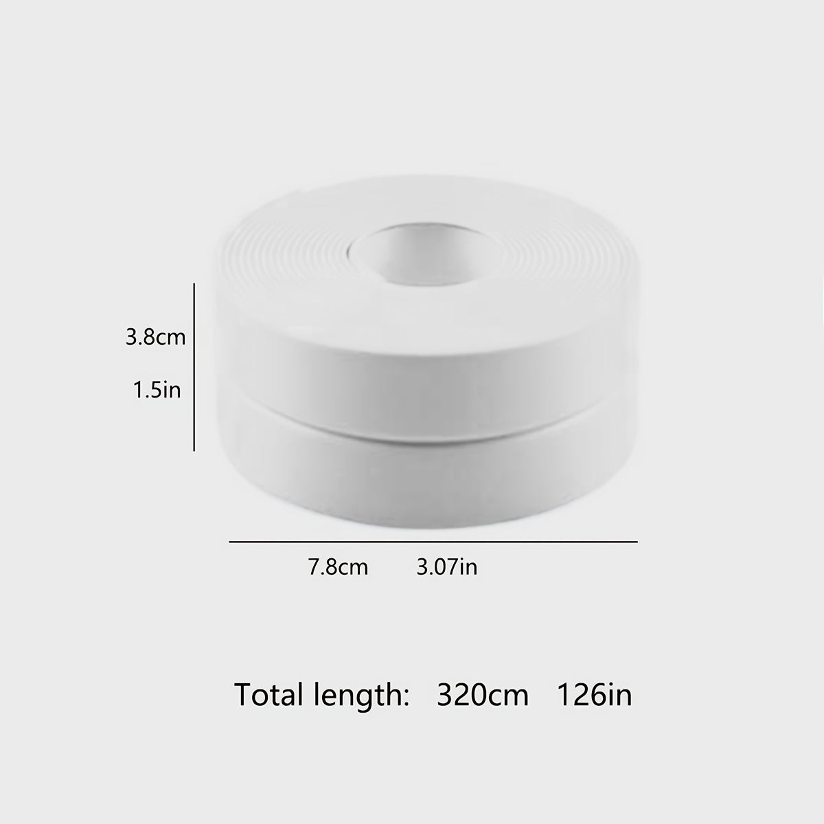 Self-Adhesive Caulk Strip 320 04cm for Kitchen Bathroom Sealing
