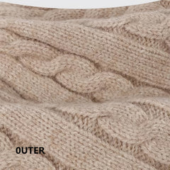 Alpaca Fleece Knitted Hat Scarf Gloves Set for Men Women