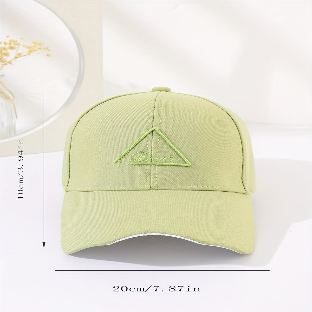Irregular Brim Cotton Baseball Cap Candy 3D Embroidery Couple Sun Hat