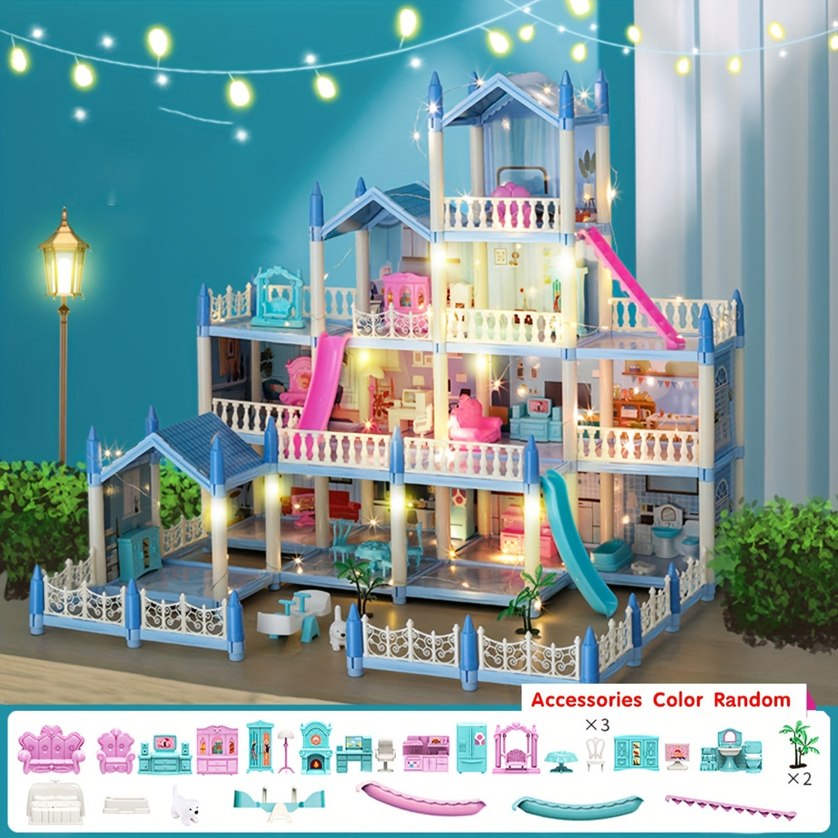 DIY Assembled Villa Creative Birthday Gift With Light String