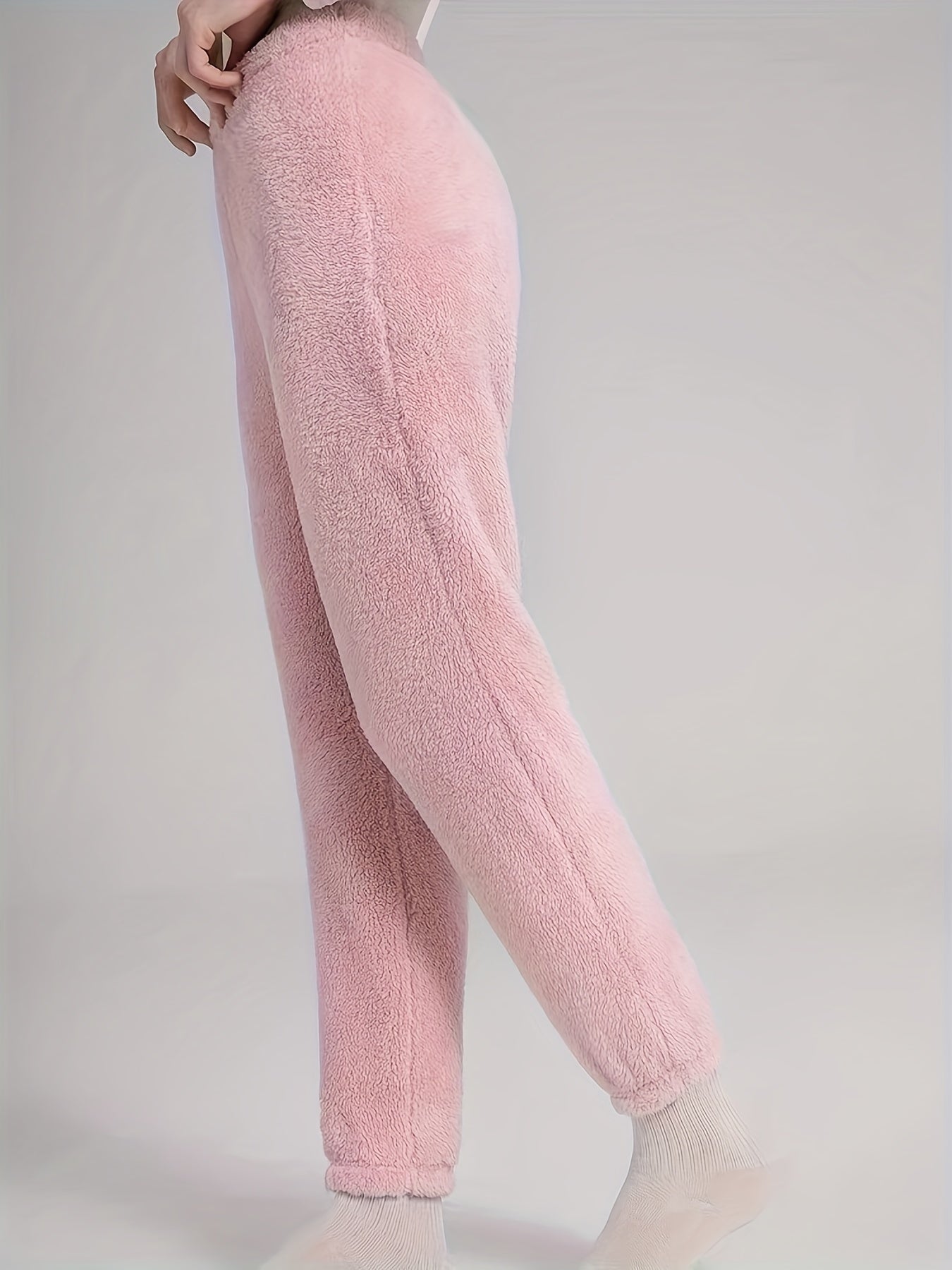 Cozy Fuzzy Sleep Bottoms Warm Home Pants Women's Loungewear