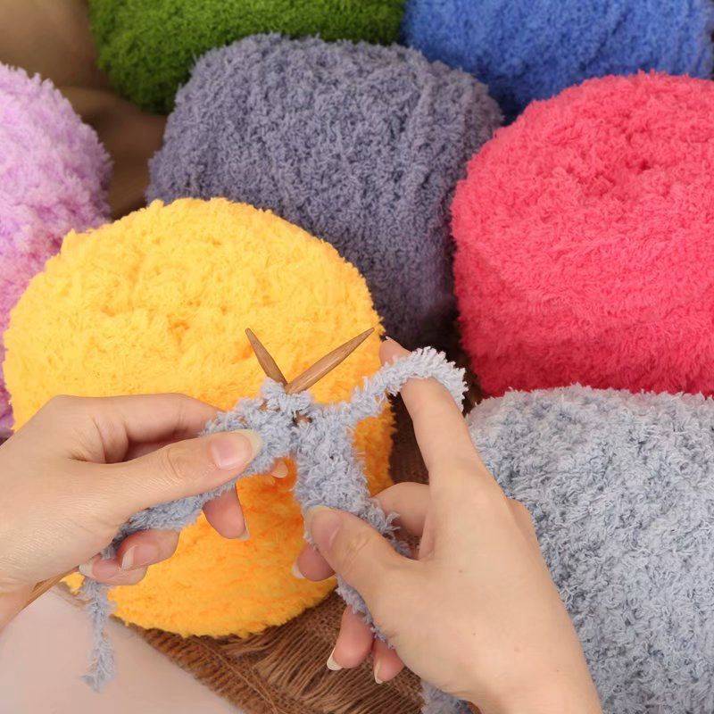Soft Coral Velvet Yarn for DIY Arts 500g