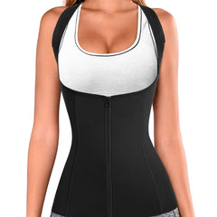 Tummy Control Body Shaper Tank Top Zipper Front Sleeveless