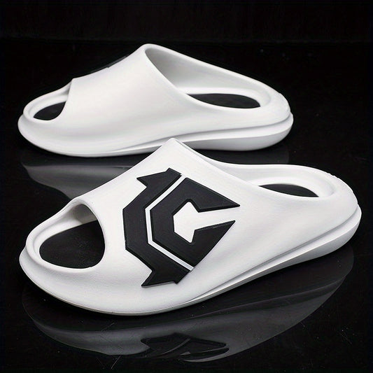 Men's Non Slip Slides Lightweight Open Toe Quick Dry Slippers