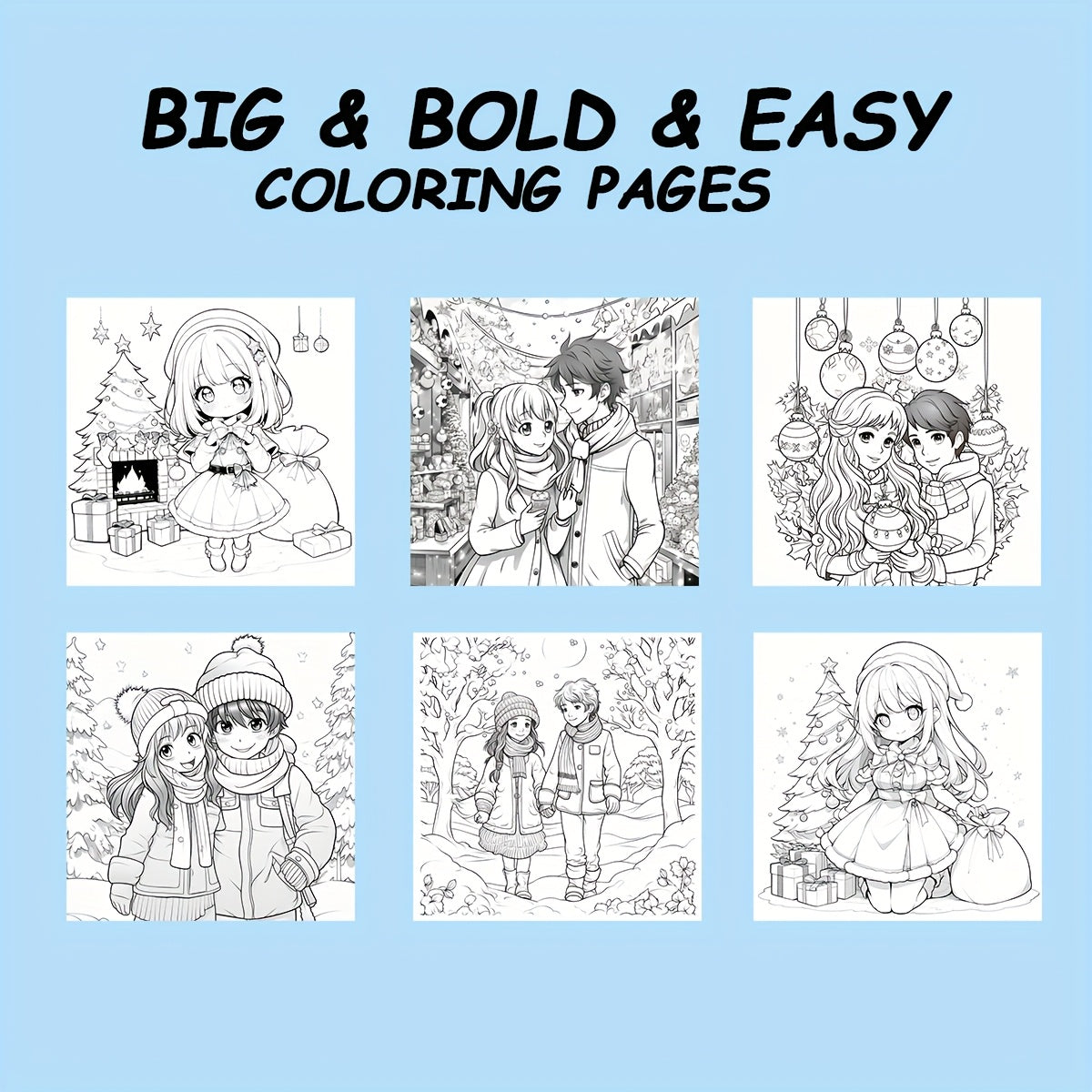 Painting Picture Book 22 Pages Clear Lines Patterns for Holidays - Perfect Gift