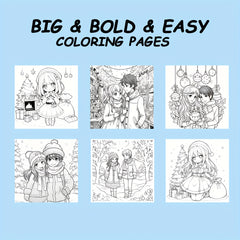 Painting Picture Book 22 Pages Clear Lines Patterns for Holidays - Perfect Gift