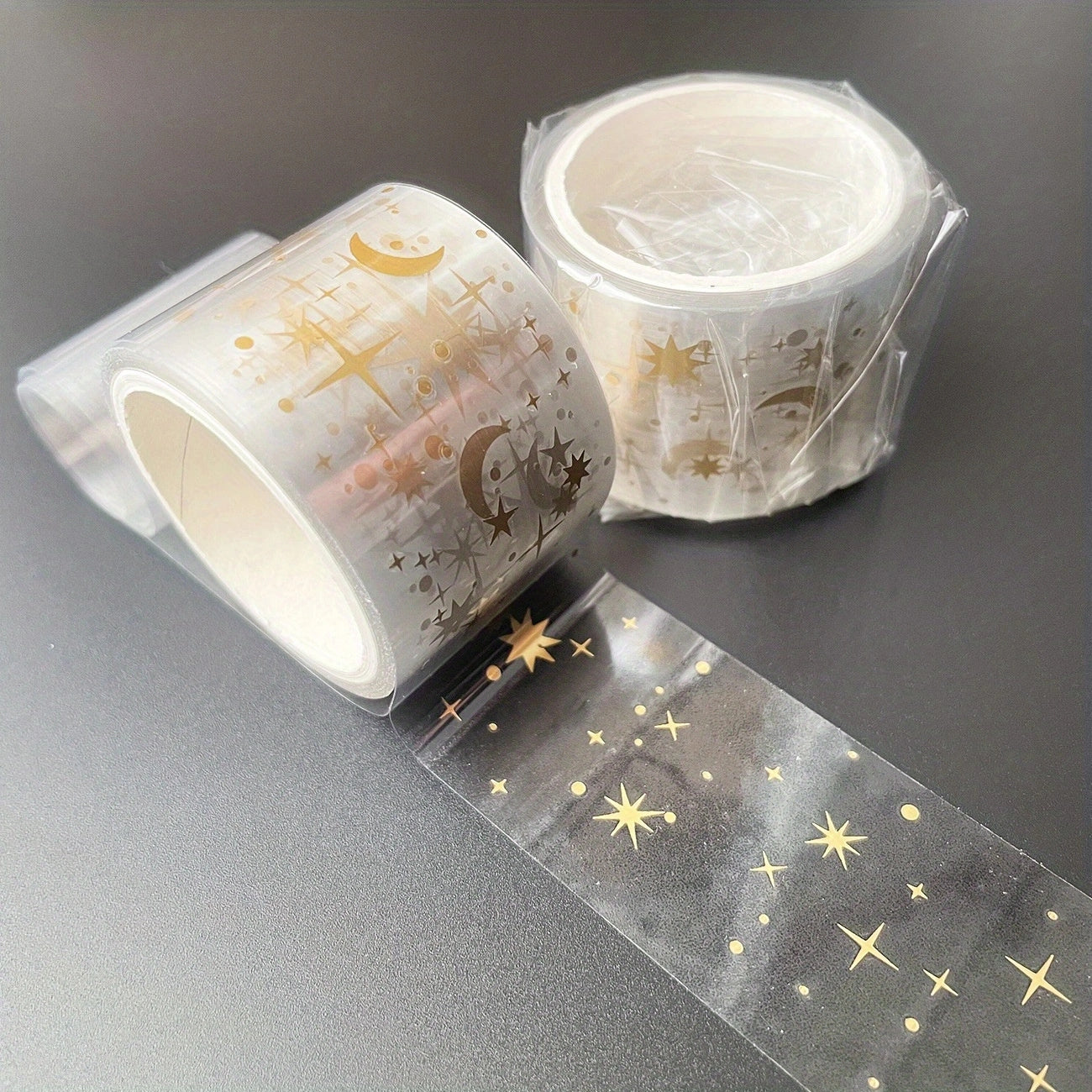 PET Bronzing Washi Tape Waterproof Transparent Decorative