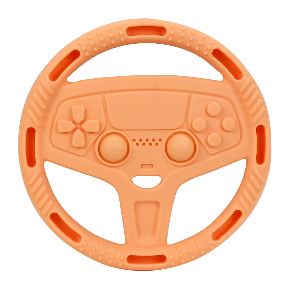Orange Silicone Toy Steering Wheel for Boys & Girls Educational Toy