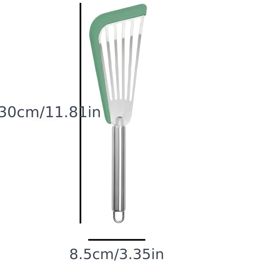 Silicone Spatula for Non Stick Pot Anti Scalding Stainless Steel Frying Spatula