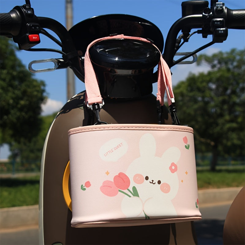 Cartoon Bear Car Seat Back Storage Bag Car Trash Can