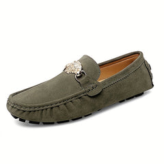 Women's Metal Decor Flat Loafers Soft Sole Slip On Shoes