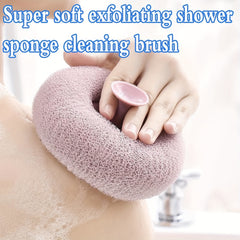 Exfoliating Shower Brush with Suction Cup Massage Bath Sponge Ball