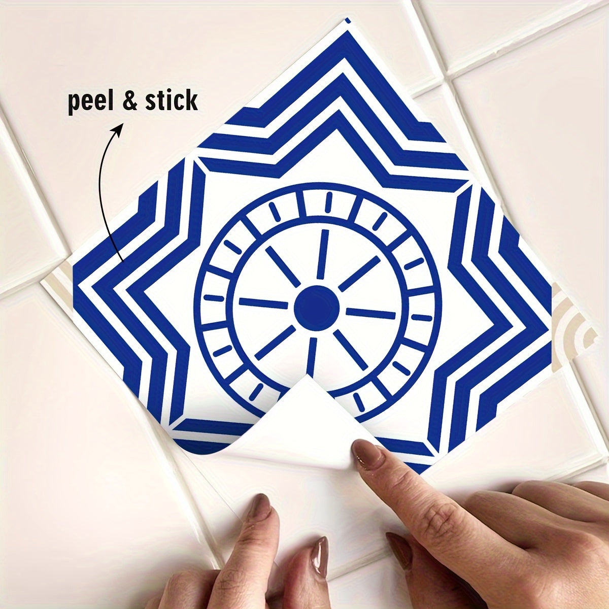 12pcs Mediterranean Style Floor Stickers Self adhesive