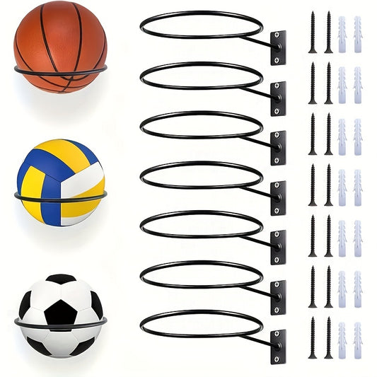Wall Mounted Basketball Football Storage Rack Household Ball Rack