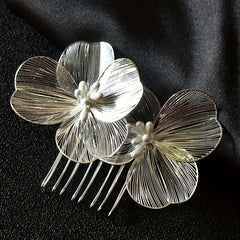 Vintage Floral Hair Comb Baroque Hair Side Comb for Wedding