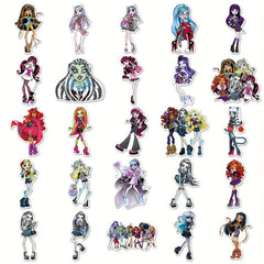 50pcs Anime Character Stickers Colorful Gothic Decals for Laptops & Phone Case