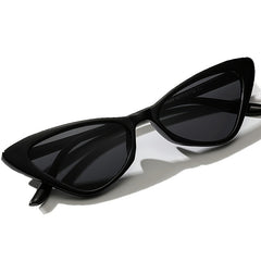 Vintage Narrow Cat Eye Sunglasses For Women Clout Goggles Plastic Frame