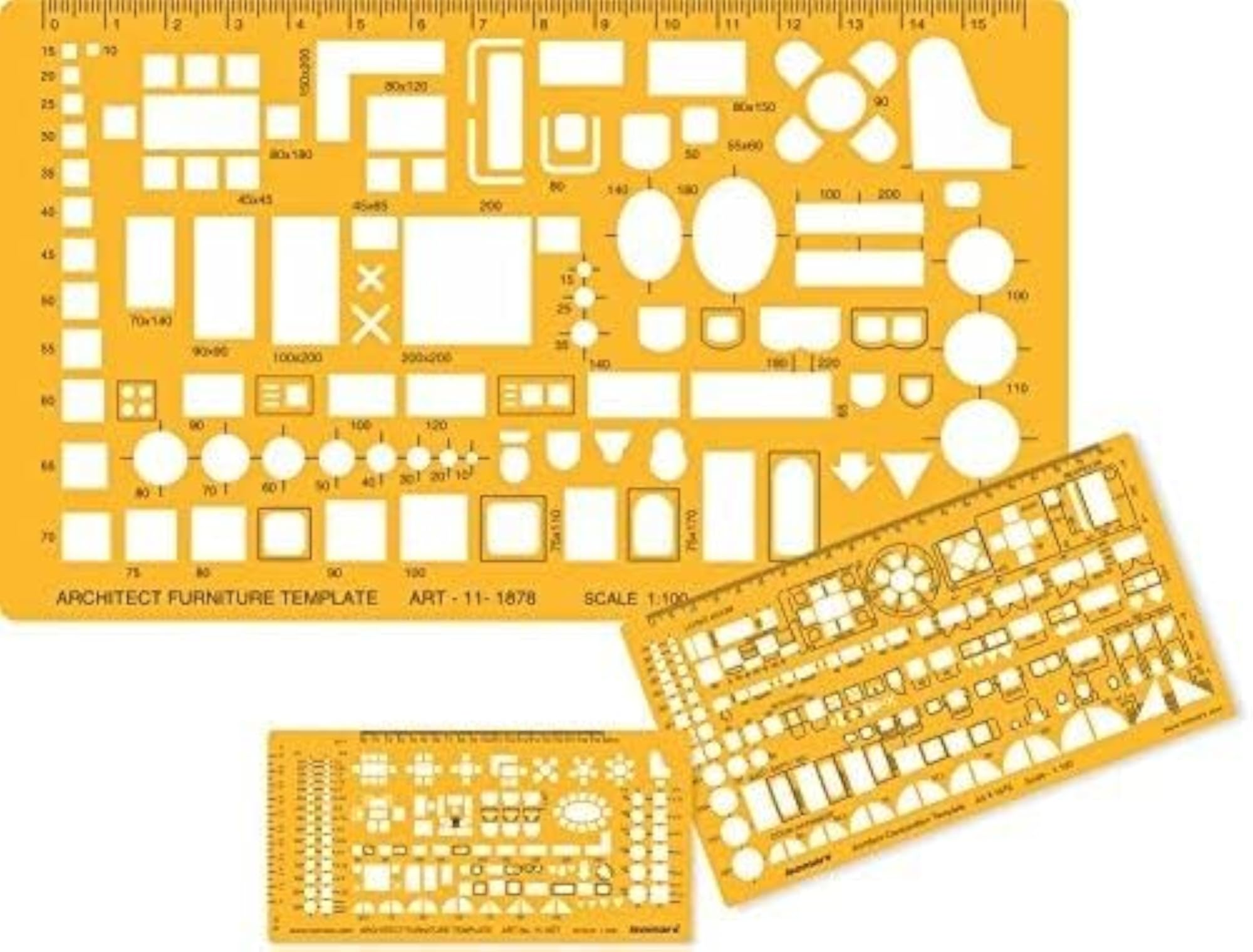 Furniture Drawing Drafting Templates Combo for Architects & Design ...