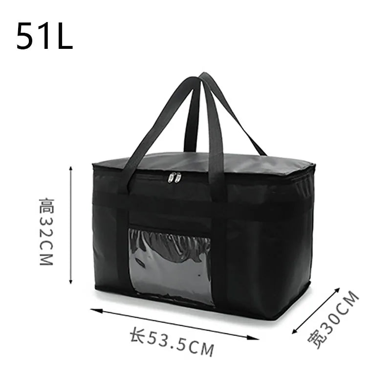 51L XL Thermal Food Bag Cooler Takeaway Backpack Insulated Fresh Keeping