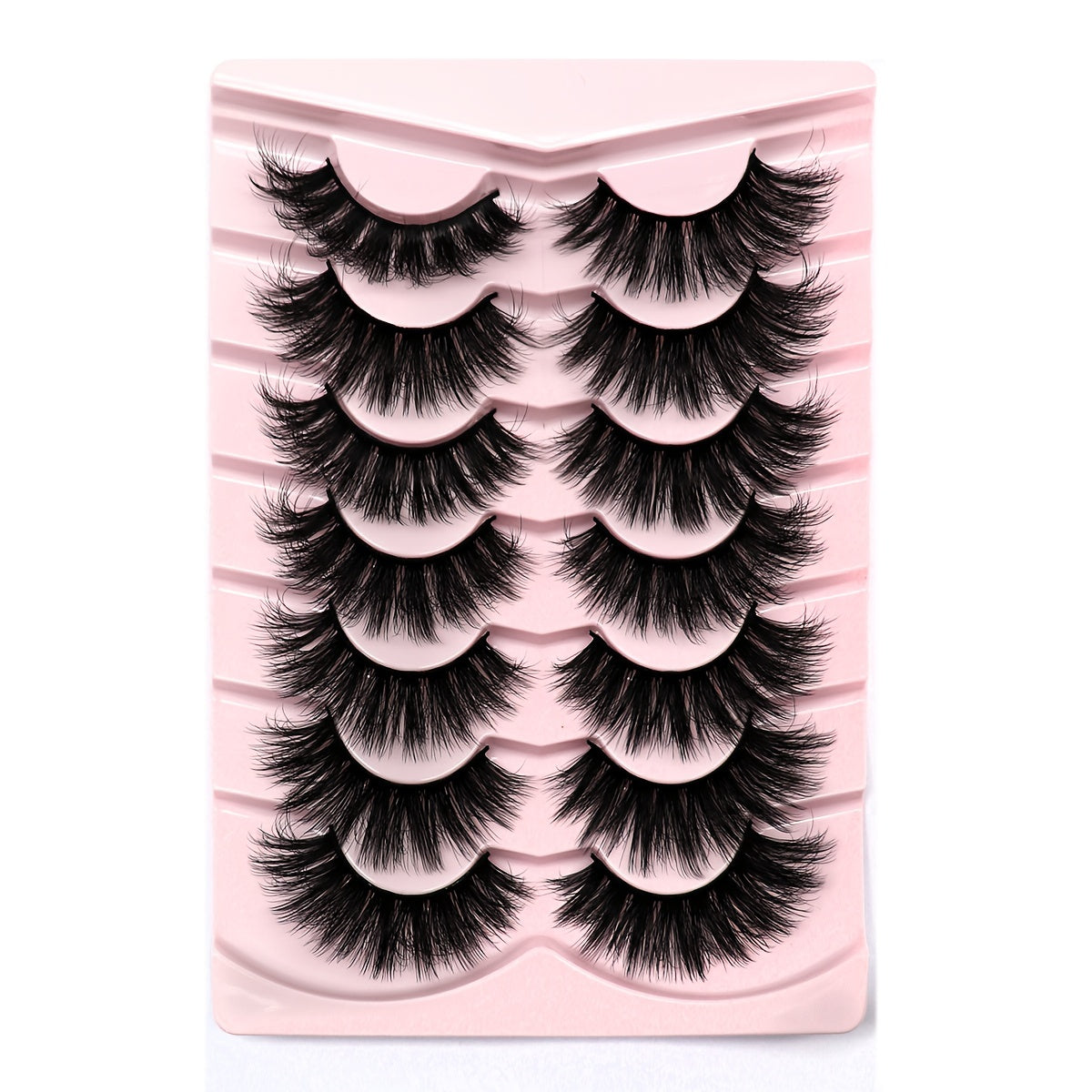 7 Pairs Full Strip Eyelashes Thick Curling 18mm Fluffy False Eyelashes