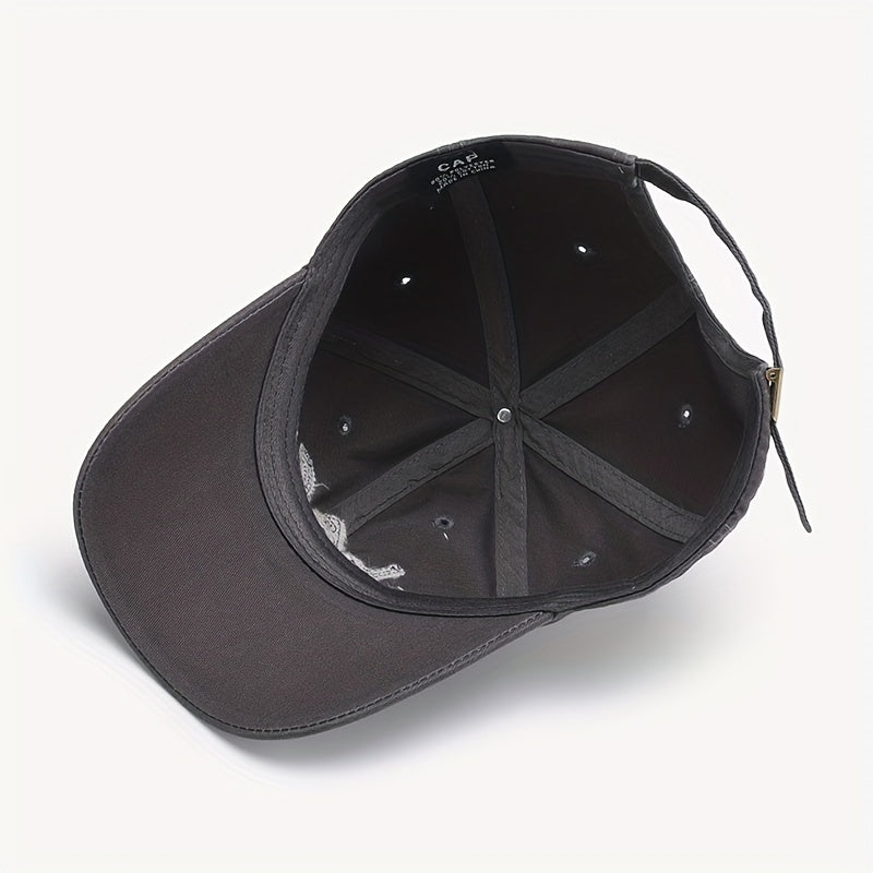 Classic Letter Patch Baseball Cap Unisex Vintage Dad Hats Lightweight Sunshade