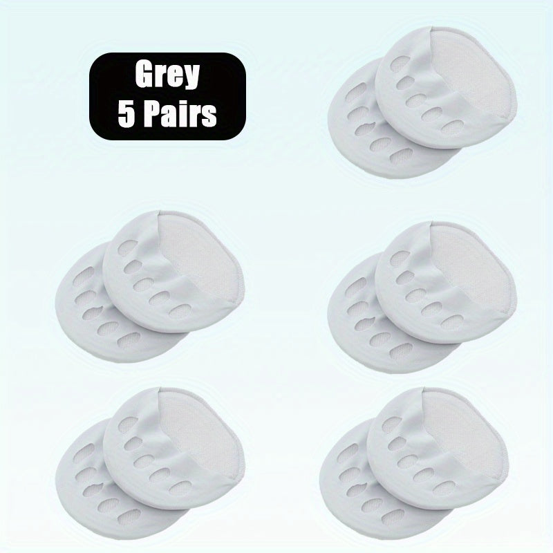 Women's 5-Finger Half Cut Socks Sponge Cushion Invisible Socks