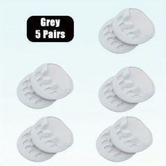Women's 5-Finger Half Cut Socks Sponge Cushion Invisible Socks