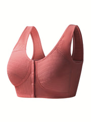 Front Buckle Wireless Push Up Bra for Women