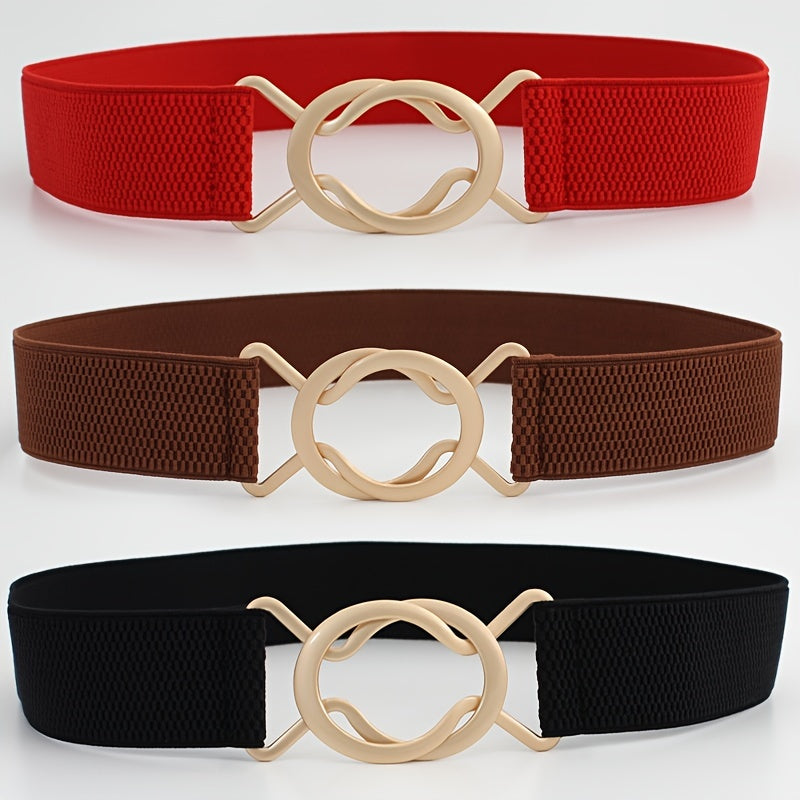 Women Stretchy Skinny Waist Belt Elastic Belt For Jeans Dresses