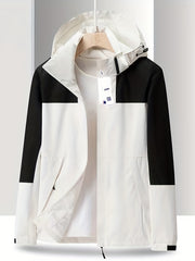 Contrast Block Sport Jacket Windbreaker Men's Casual Coat