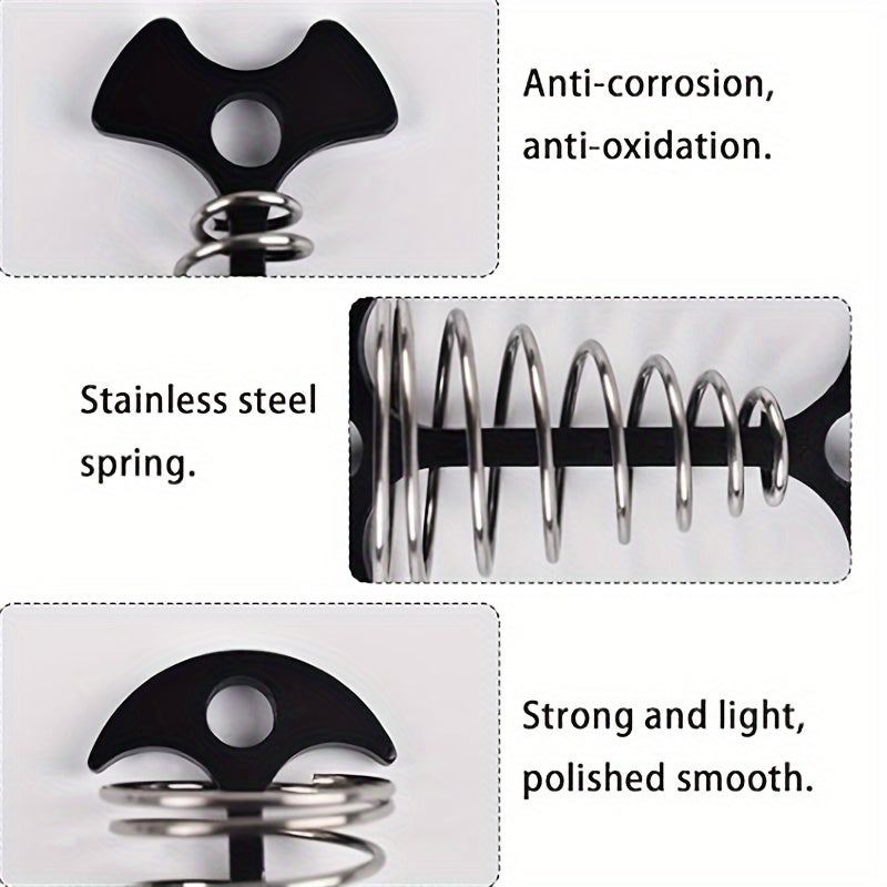 2pcs Outdoor Fishbone Nails Camping Tent Spring Nail