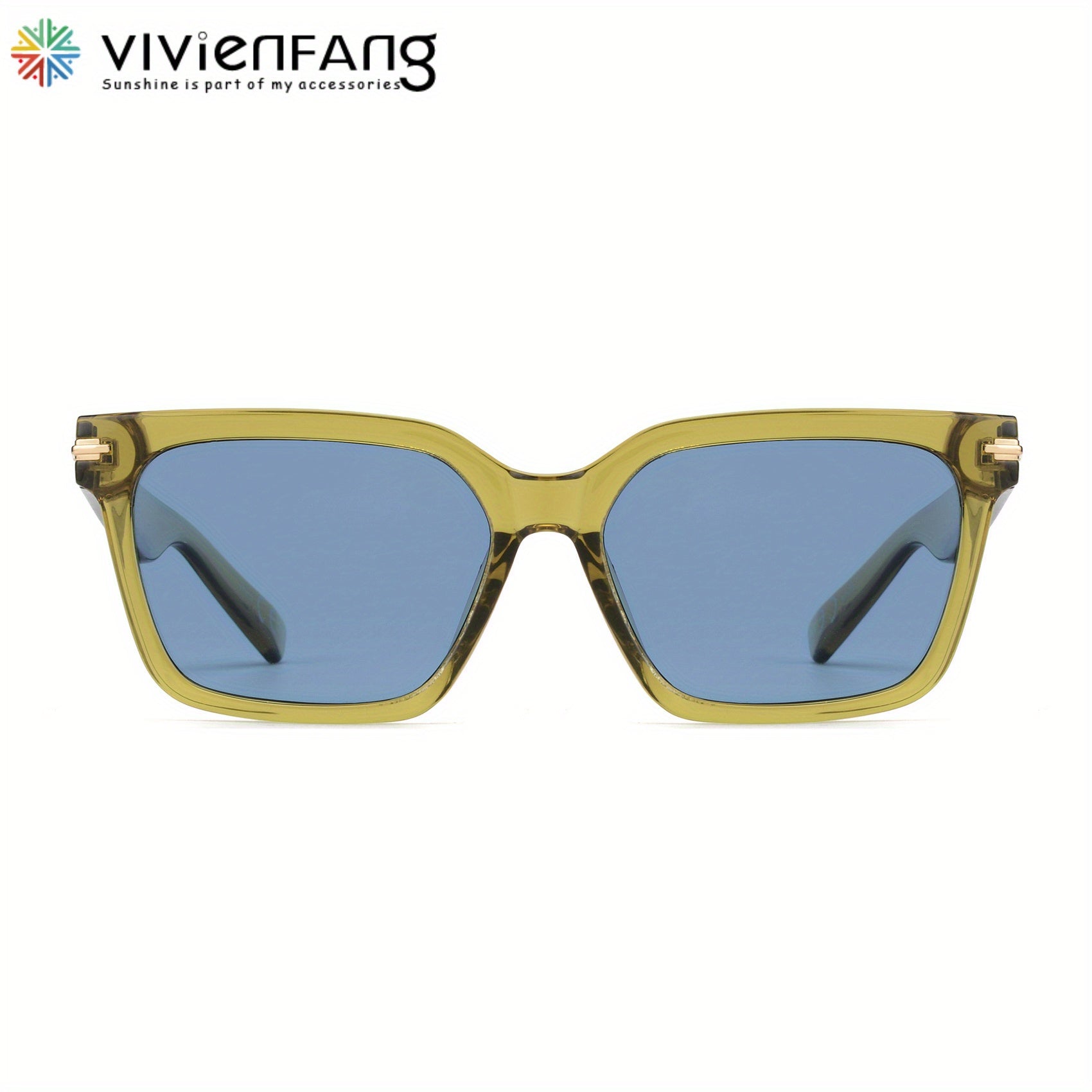 VIVIENFANG Rectangular Polarized Sunglasses Unisex Shades UV Protection