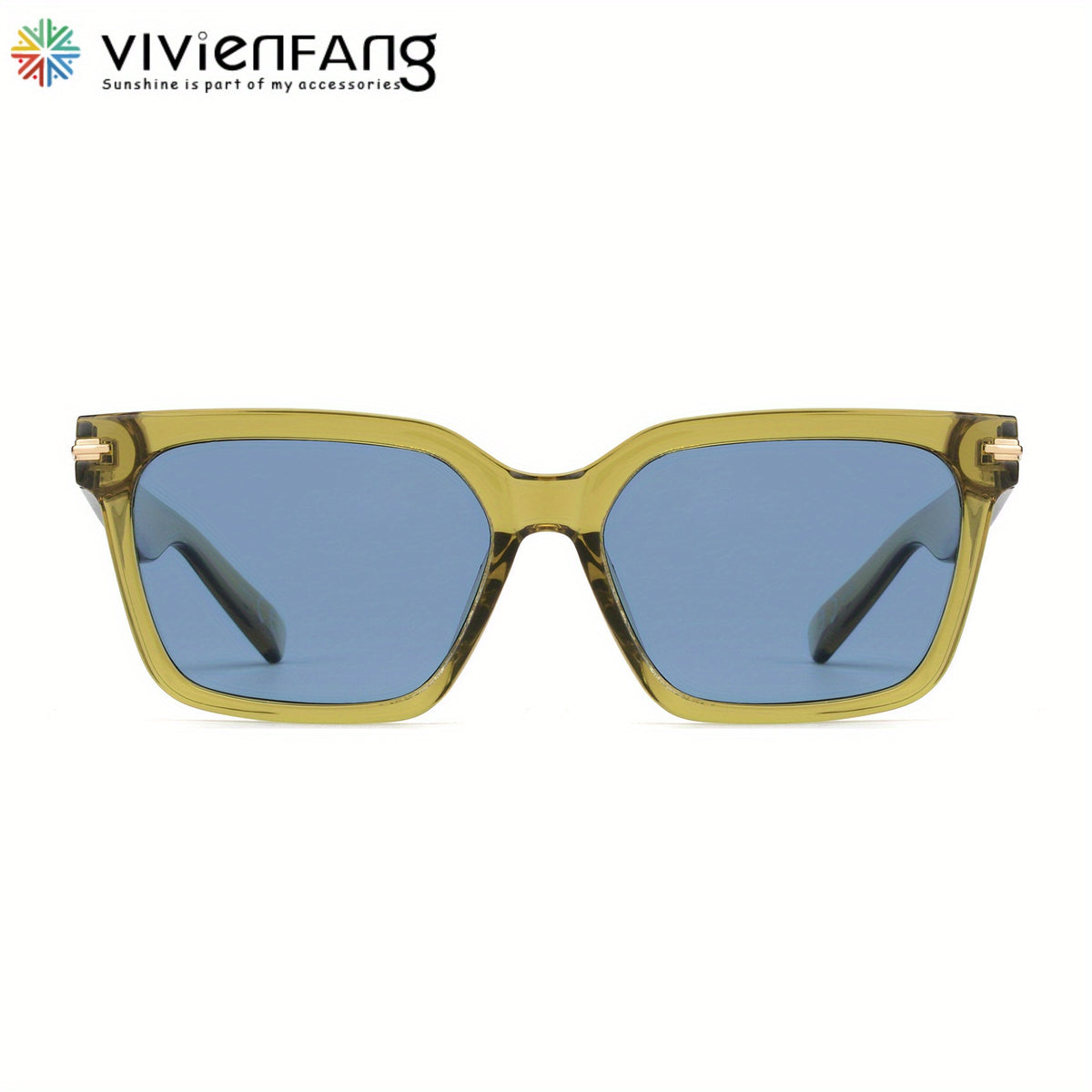 VIVIENFANG Rectangular Polarized Sunglasses Unisex Shades UV Protection